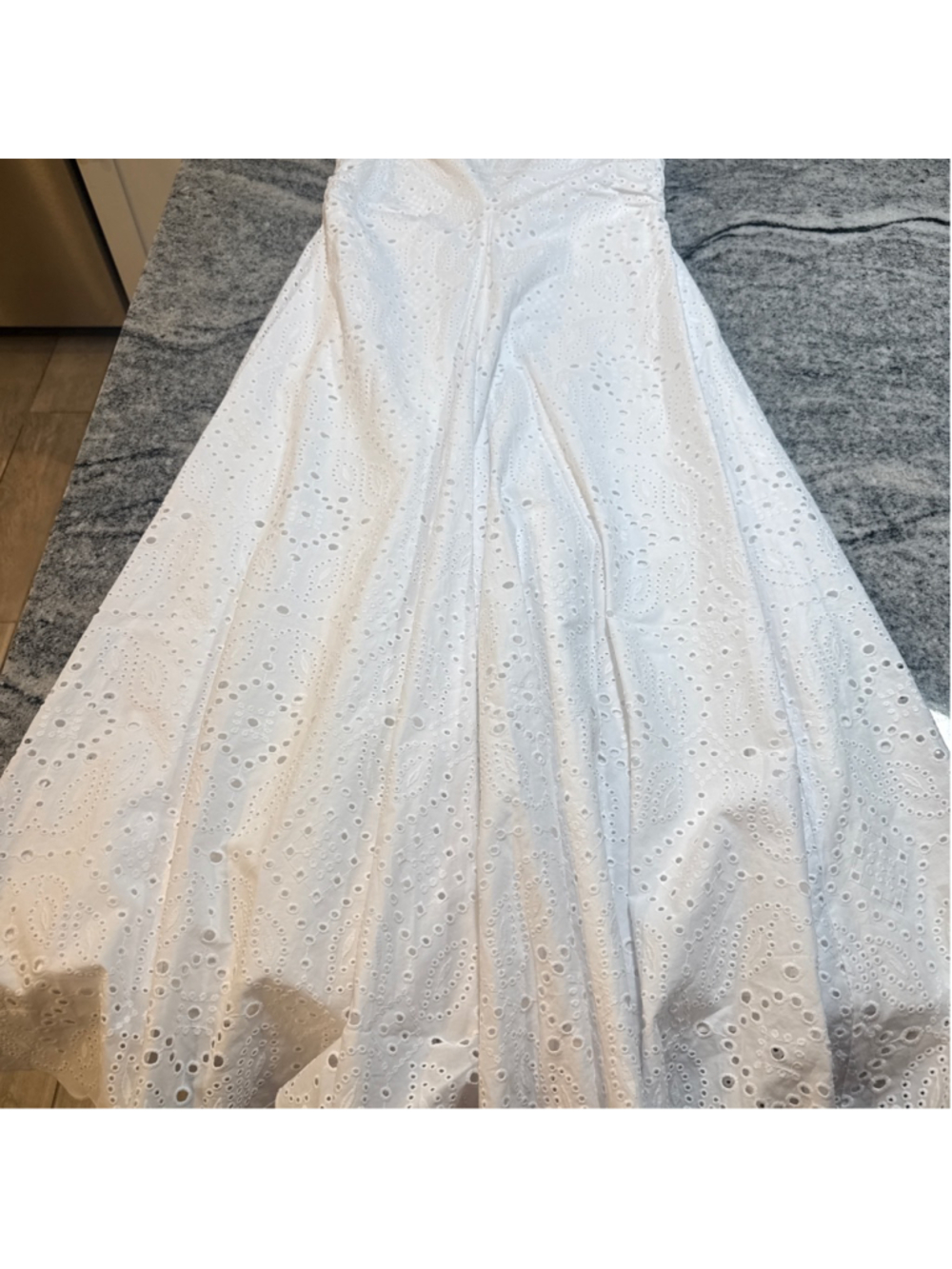 Veronica Beard Aven White Eyelet Midi Dress - Picture 8 of 11